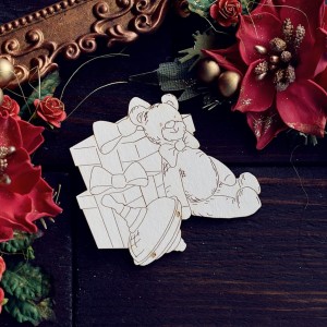 Tekturka Miś Putulek z prezentami