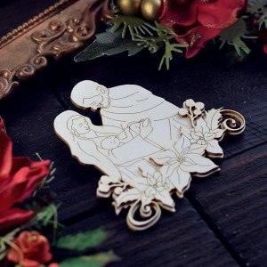 Tekturka Rodzina Święta z ornamentem