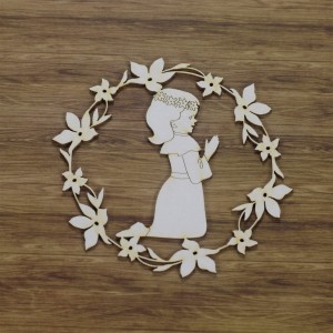 Tekturka Ramka majowa z dziewczynką