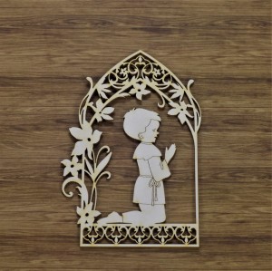 Tekturka Chłopczyk w albie w witrażu