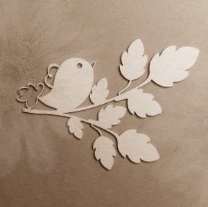 Tekturka Ptaszek na gałązce