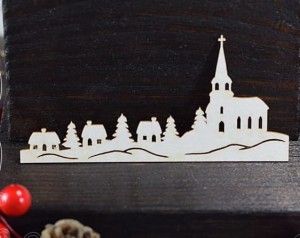 Tekturka Białe Święta "Śniegiem zasypane"