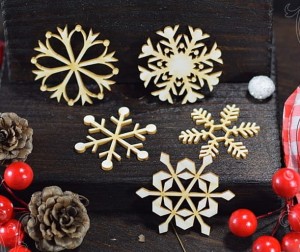 Tekturka Białe Święta "Zestaw śnieżynek"