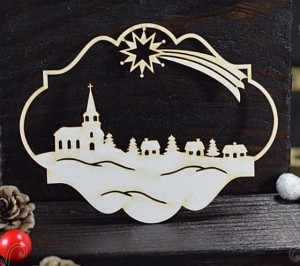 Tekturka Białe Święta "ornament zimowy"