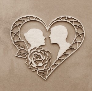 Tekturka Tango z różą