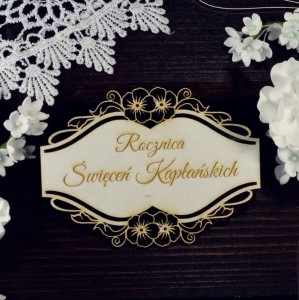 Tekturka Szyld Kwiatowy "Rocznica Święceń Kapłańskich"