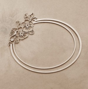 Tekturka Ramka "Flora owalna 1'"