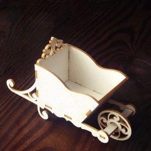 Tekturka 3D Taczka ozdobna