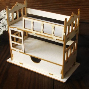 Tekturka 3D Łóżko piętrowe z szufladą