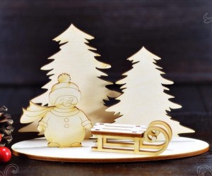 Scenka z baławankiem ze sklejki