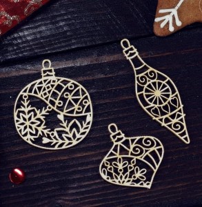 Tekturka  Bombki "Wigilia"