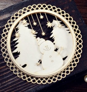 Tekturka Ramka warstwowa z bałwankiem