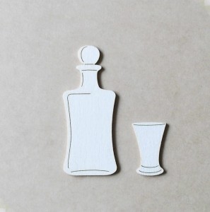 Tekturka Karafka i kieliszek