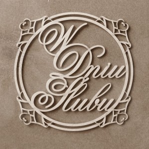 Tekturka W Dniu Ślubu w ramce okrągłej  