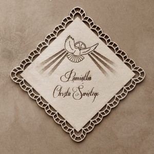 Tekturka Pamiątka Chrztu w kwadracie
