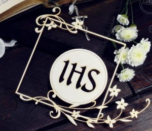 Tekturka Ramka Majowy Ogród 03 z hostią