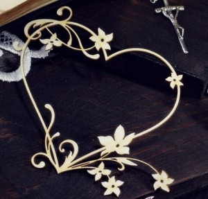 Tekturka Ramka Majowy Ogród serce