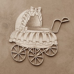 Tekturka Wózek retro grawer