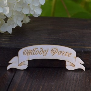 Tekturka Młodej Parze na szarfie 