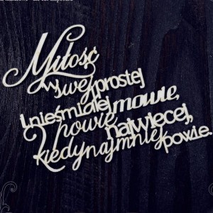 Tekturka Miłość w swej prostej...