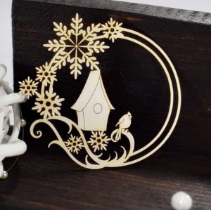 Tekturka Budka dla ptaszków w ramce