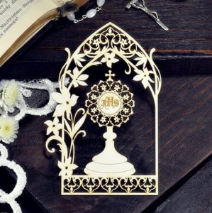 Tekturka Monstrancja w witrażu