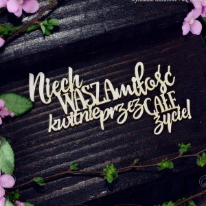 Tekturka Niech Wasza miłość kwitnie przez całe życie