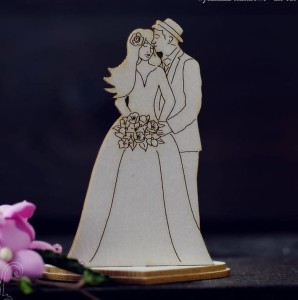 Tekturka 3D Para młoda na podstawce