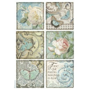 Papier ryżowy 6 kart Azulejo