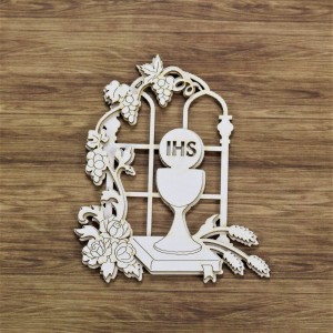 Tekturka 2D Witraż z kielichem i biblią 