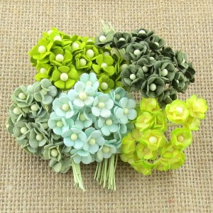 Kwiatki Sweetheart Mini Mix Green zestaw 100 szt,
