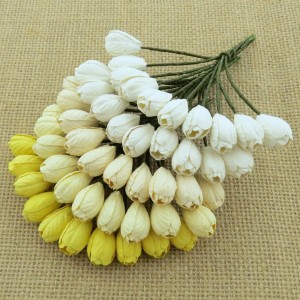 Kwiatki Tulipany White Cream 50 szt. 