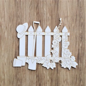 Tekturka Płotek z malwami