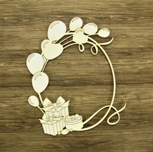 Tekturka Ramka owalna balonowa