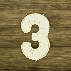 Tekturka Balonowa cyfra 3