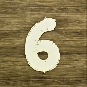 Tekturka Balonowa cyfra 6