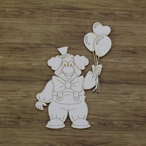 Tekturka Klown z bukietem balonowym