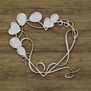 Tekturka Ramka Balonowe serce