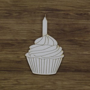 Tekturka Babeczka ze świeczką