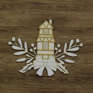 Tekturka Ornament z domkiem