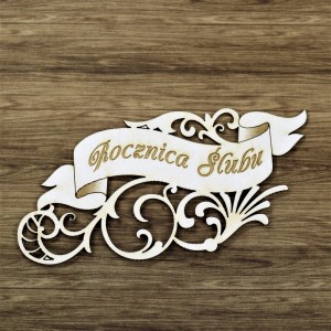 Tekturka Rocznica Ślubu ozdobna