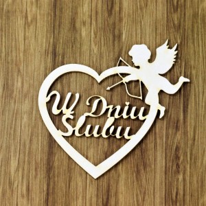 Tekturka W Dniu Ślubu z amorkiem