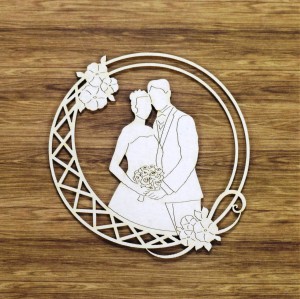 Tekturka Państwo Młodzi w ramce 