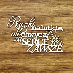 Tekturka Rączki malutkie, ale...