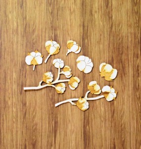 Tekturka Pączki na gałązce