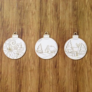 Tekturka Trzy bombki