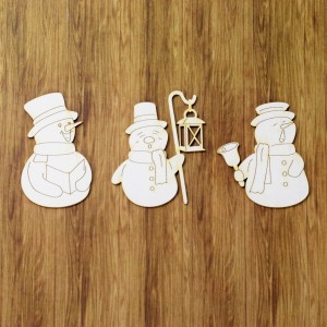 Tekturka Trzy Bałwanki