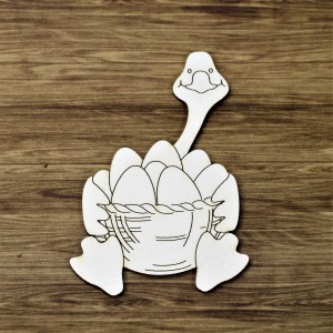 Tekturka Gąska z pisankami