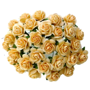 Kwiat Róża 25mm   Autumn Gold 10szt.