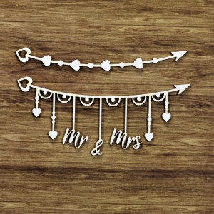Tekturka Girlanda Mr&Mrs